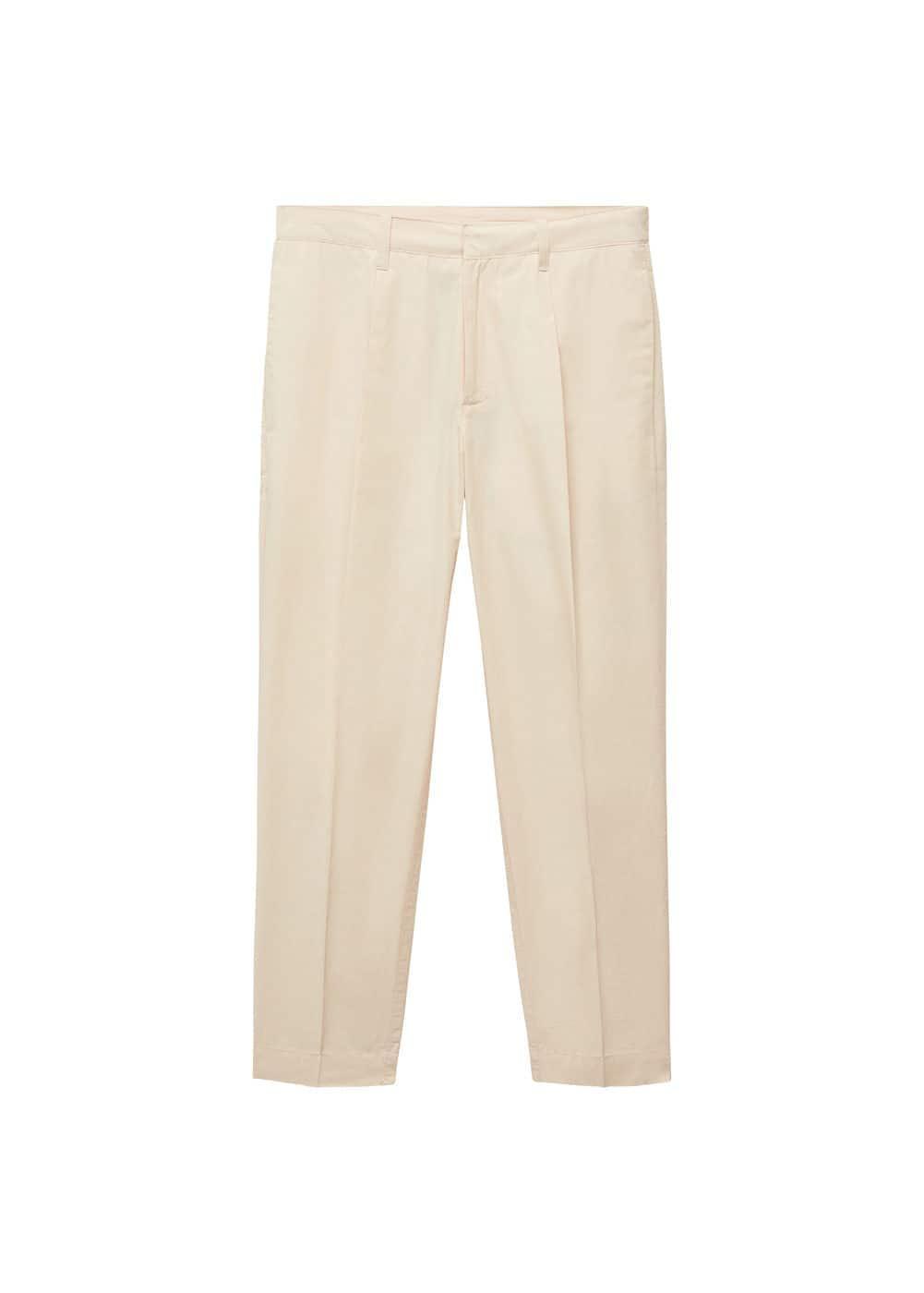 Mango Mens 100% Slim-Fit Cotton Pants Product Image