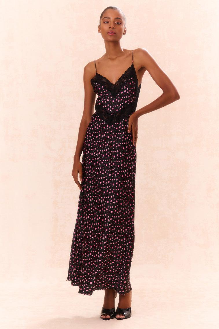 Serita Silk Floral Maxi Dress Product Image