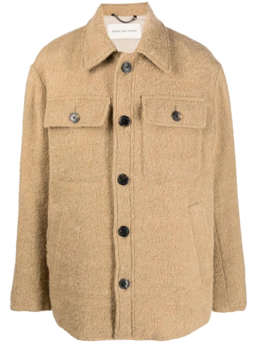 Jacket With Logo In Light Brown Product Image