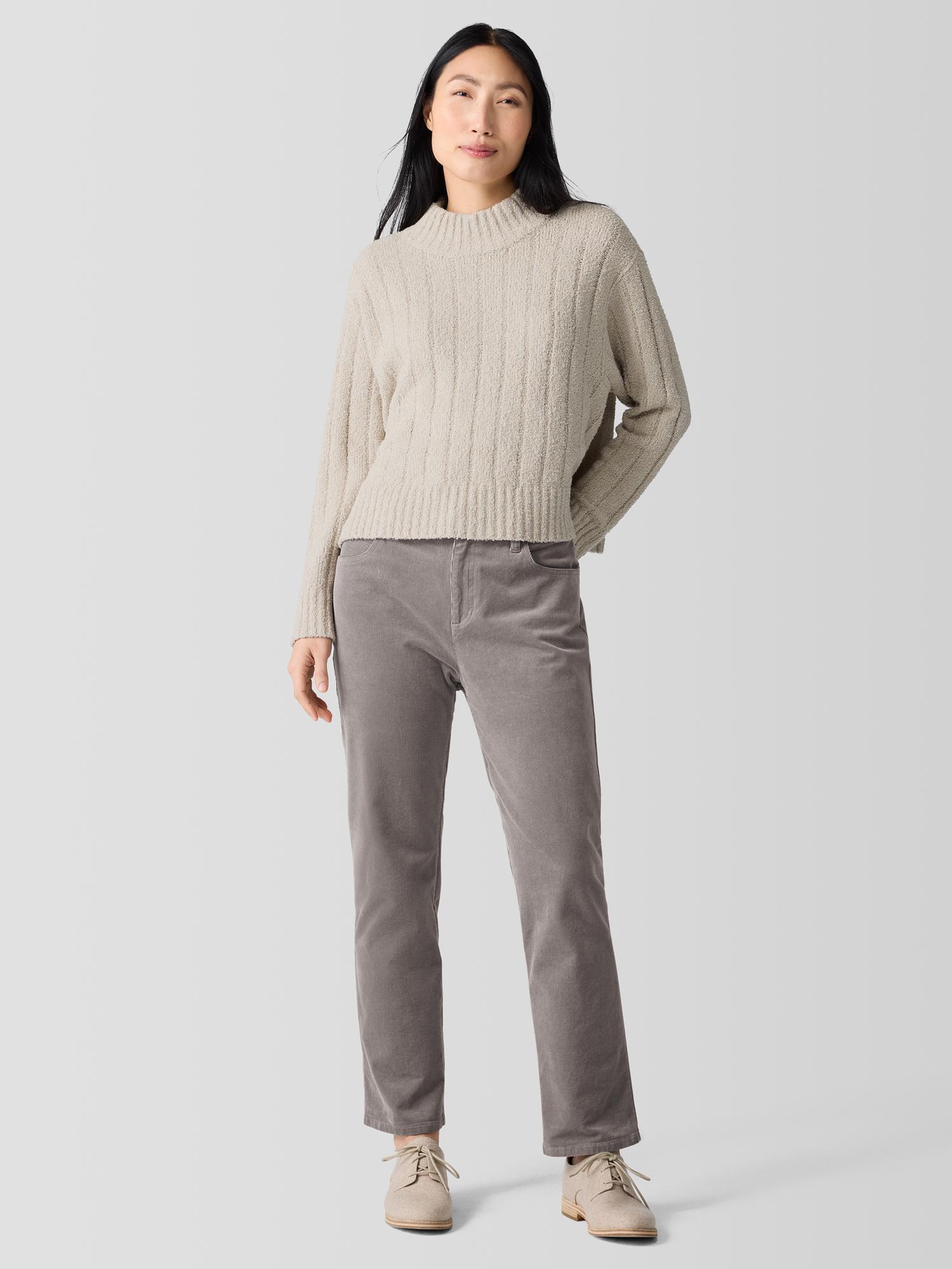 EILEEN FISHER Organic Cotton Stretch Corduroy Straight Pantfemale product image