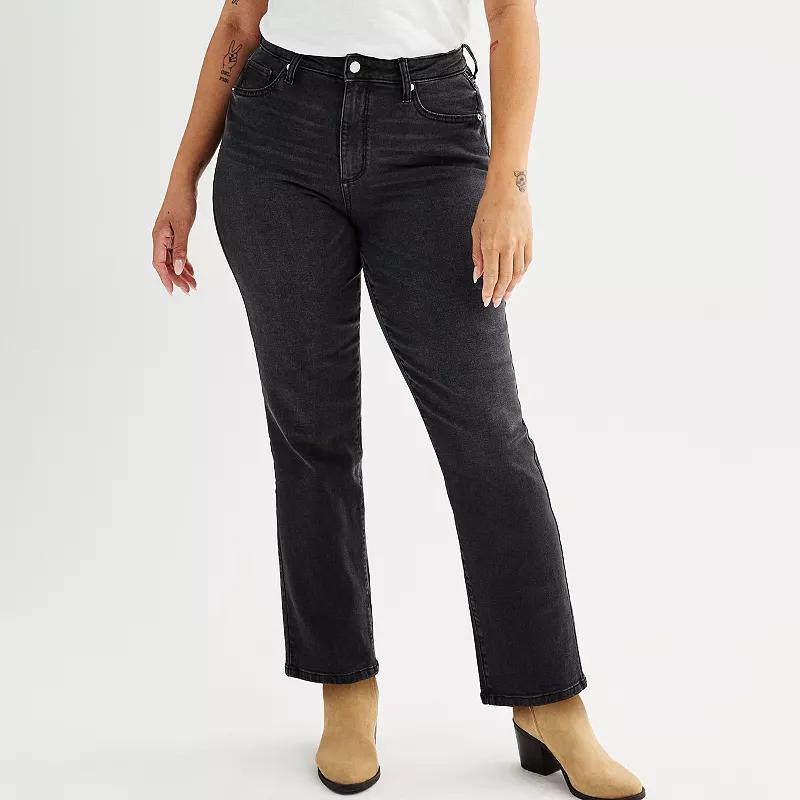 Womens Sonoma Goods For Life High Rise Curvy Straight Jeans Product Image