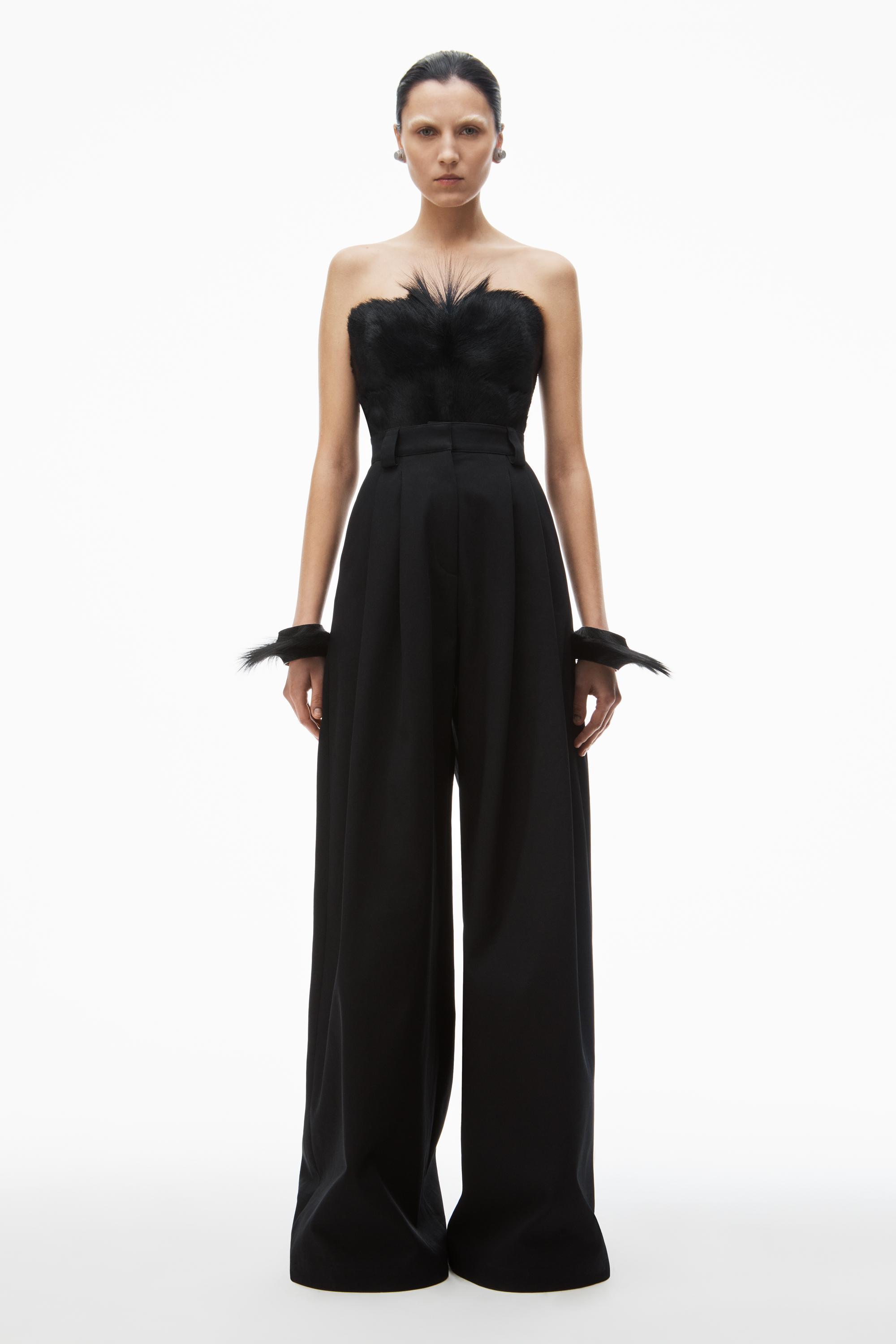 High-waist Wide-leg Pant In Wool Twill Product Image