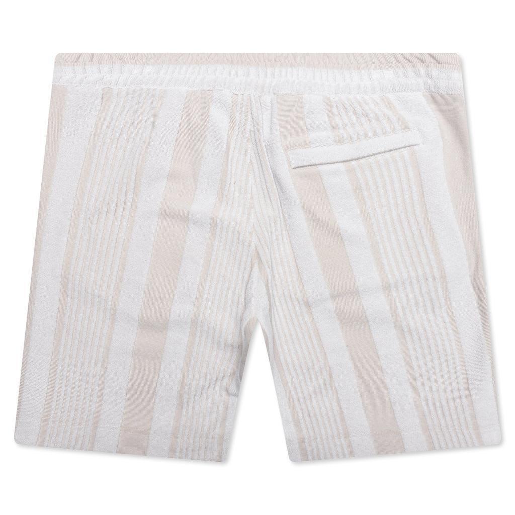 Bermuda Shorts with Stripes - White/Beige Male Product Image