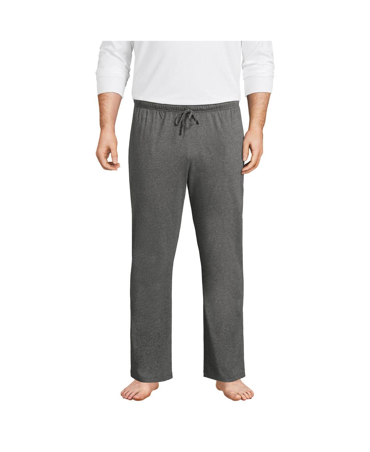 Big & Tall Lands End Knit Jersey Sleep Pants, Mens Dark Blue Product Image