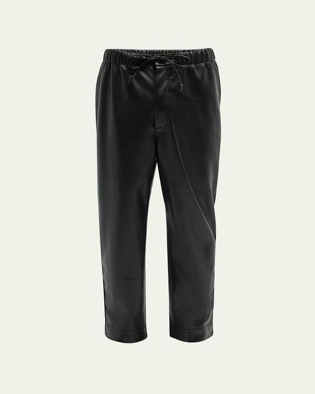 Mens Jain Faux-Leather Drawstring Pants Product Image