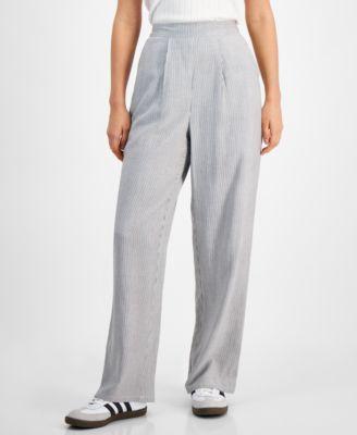 And Now This Womens Pull-On Pin-Striped Pants Product Image