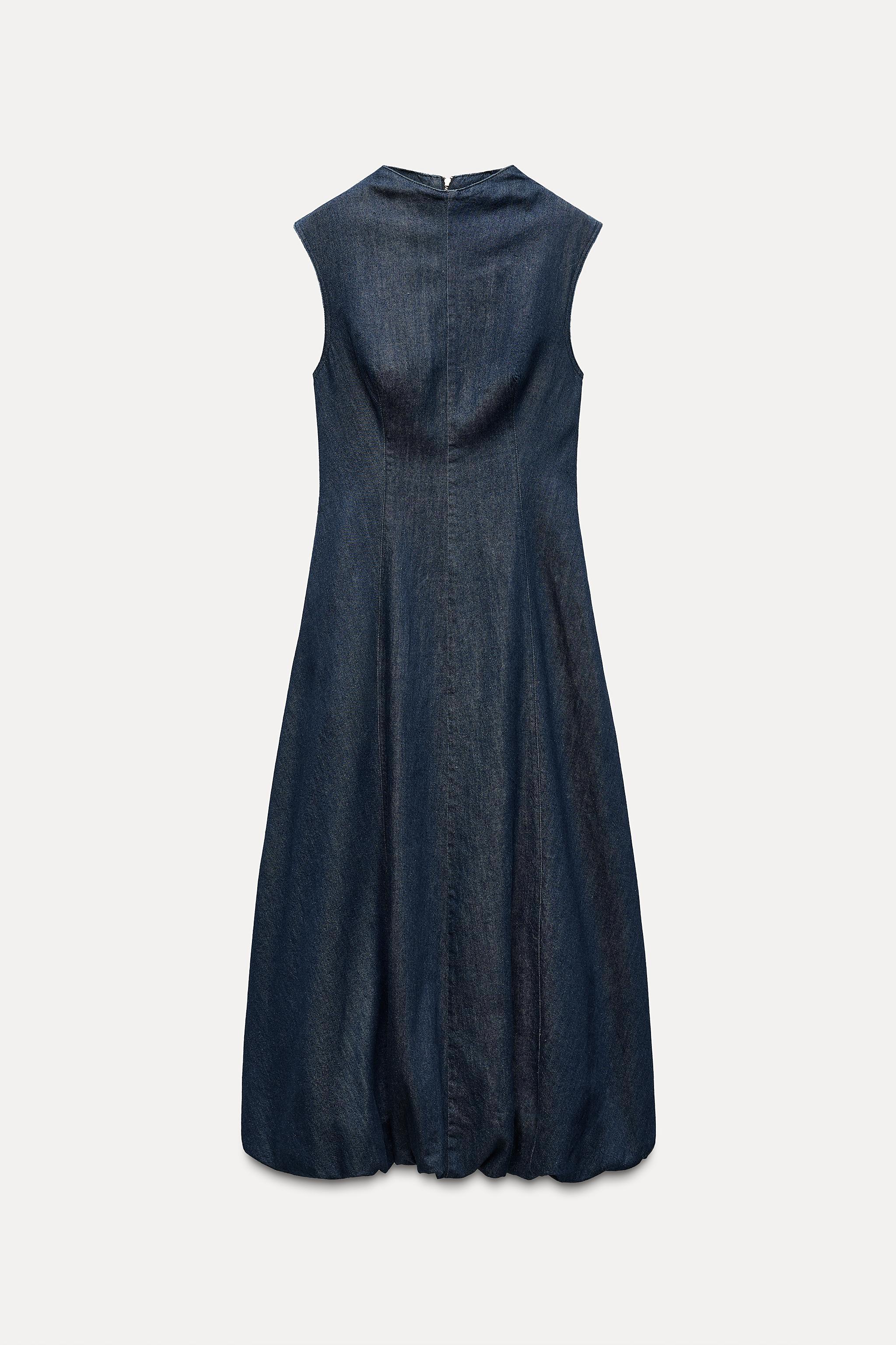 DENIM BALLOON DRESS TRF Product Image