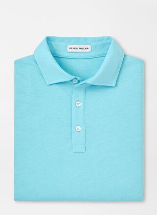 Peter Millar Mens Crown Comfort Cotton Polo | Color: Mint Blue | Size: XXL Product Image