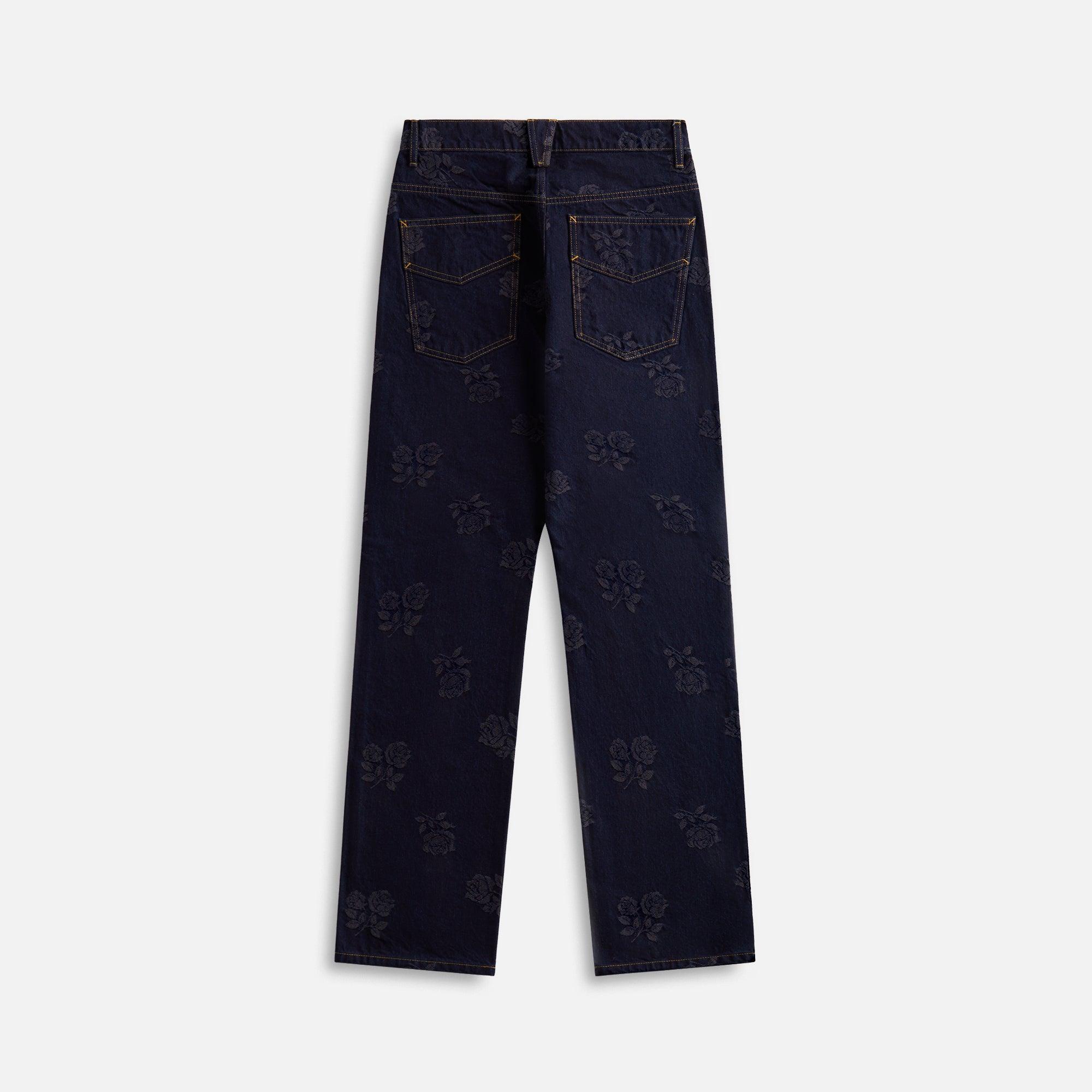 Needles Straight Jean 13Oz Denim Rose Jacquard - Indigo Male Product Image