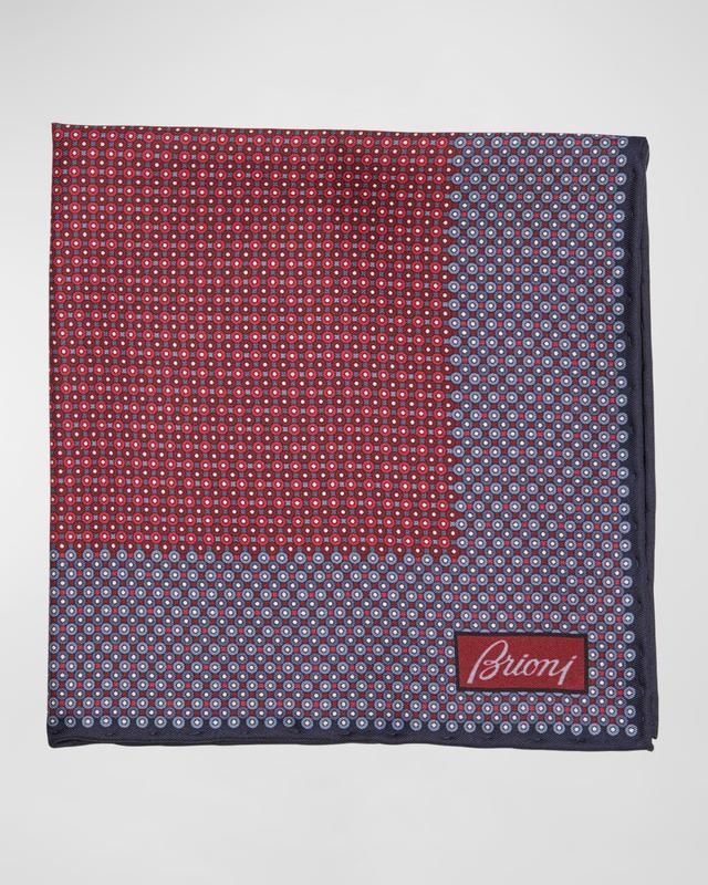 Men's Circle-Print Pocket Square Product Image