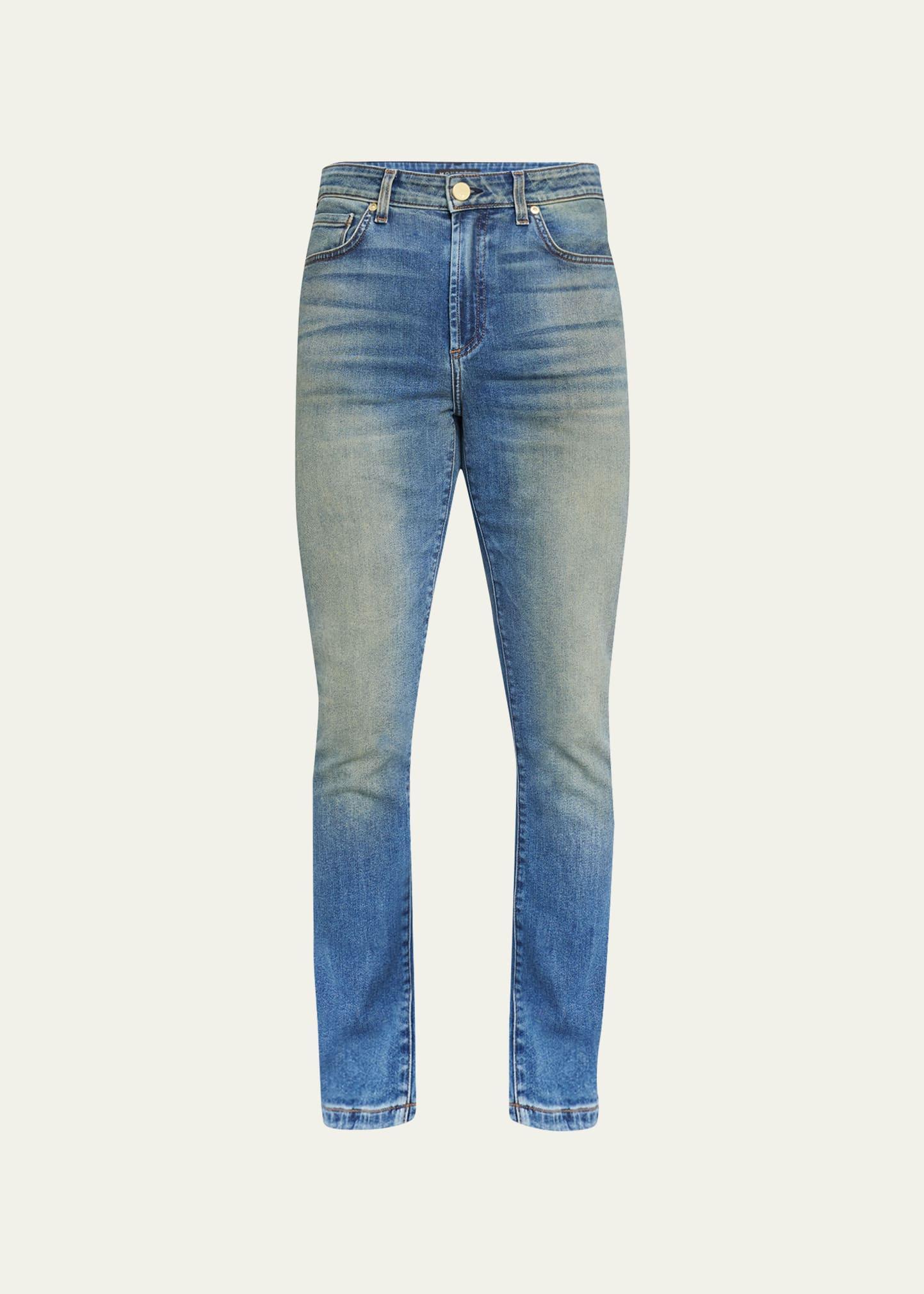 monfrere Men's Greyson Skinny Zip-Cuff Jeans - Size: 38 - DARK VINTAGE Product Image