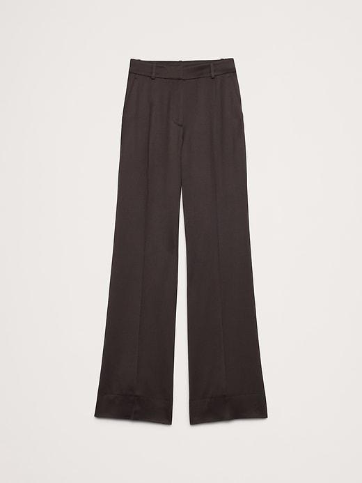 High-Rise Wide-Leg Italian Satin Pant Product Image