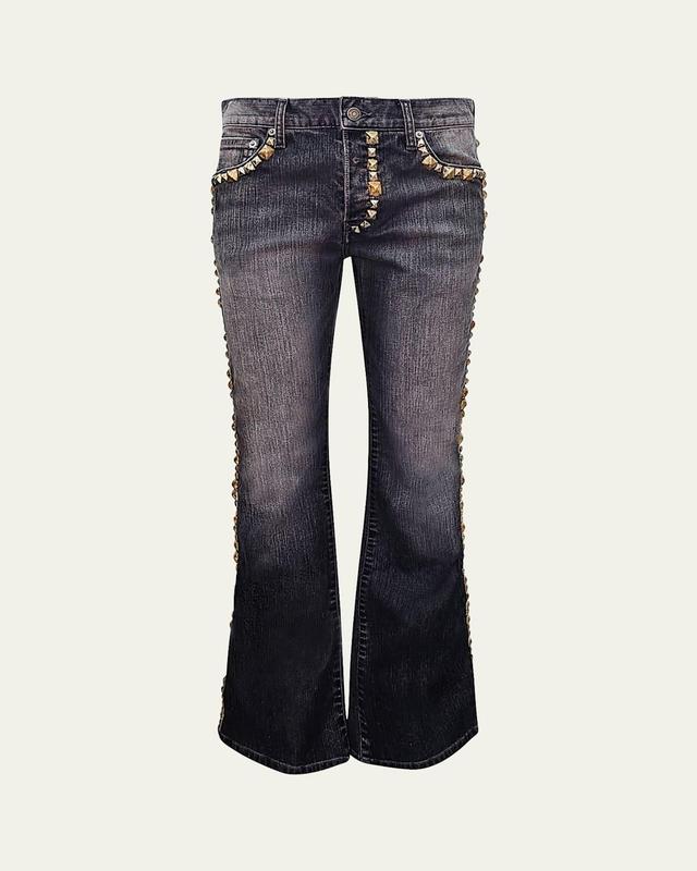 Mens Jimmy Heavy Studded Flare Jeans Product Image