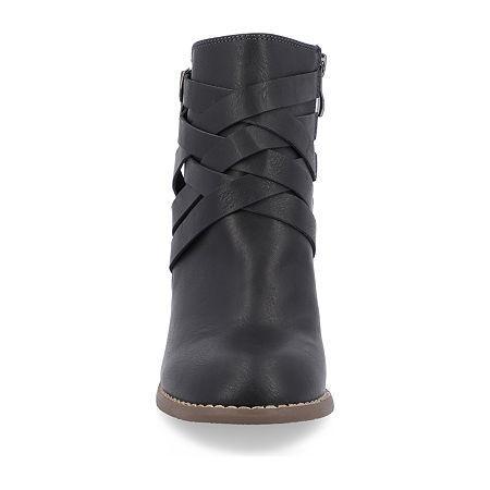 Journee Collection Wide Width Strap Wide Bootie | Womens | | | Boots | Bootie Product Image