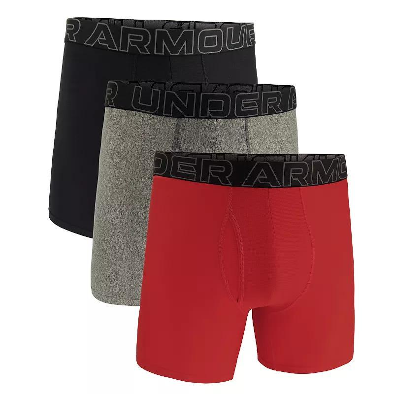 Mens Under Armour 3-pack Performance Tech 6-in. Boxer Briefs Product Image