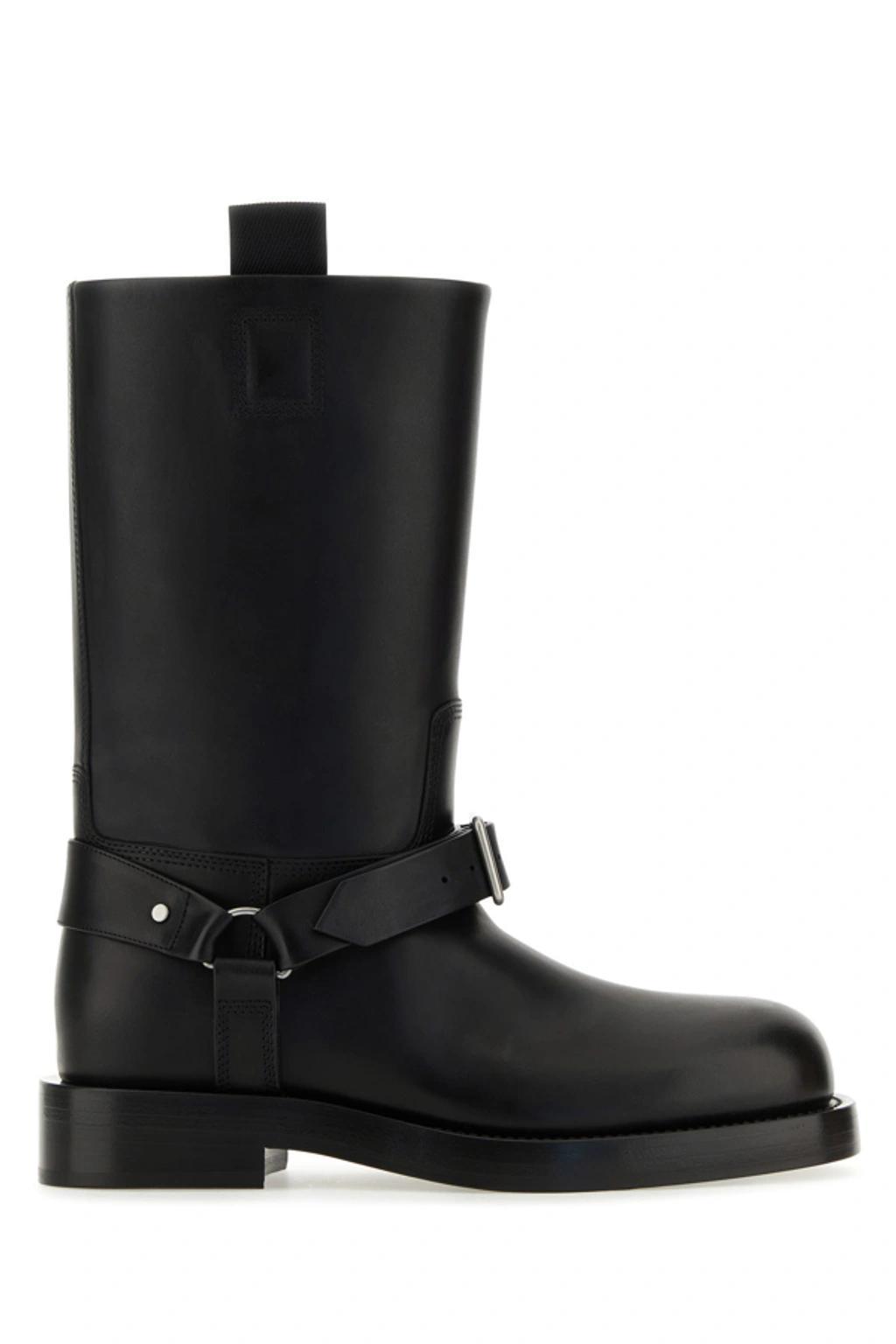 BURBERRY Black Leather Ankle Boots Product Image