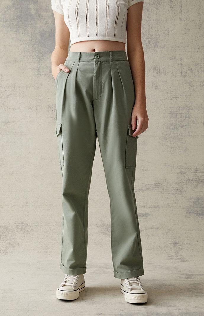 PacSun Flare Twill Cargo Pants Product Image