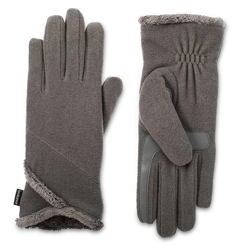 Womens isotoner SmartDRI Lined Stretch Fleece Gloves with Overlap Wrist Product Image