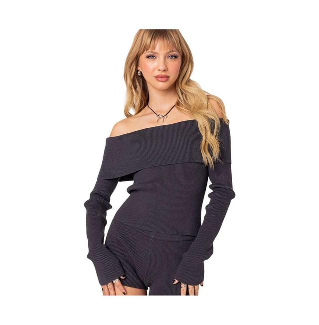 Womens Miriam fold over knit top Product Image