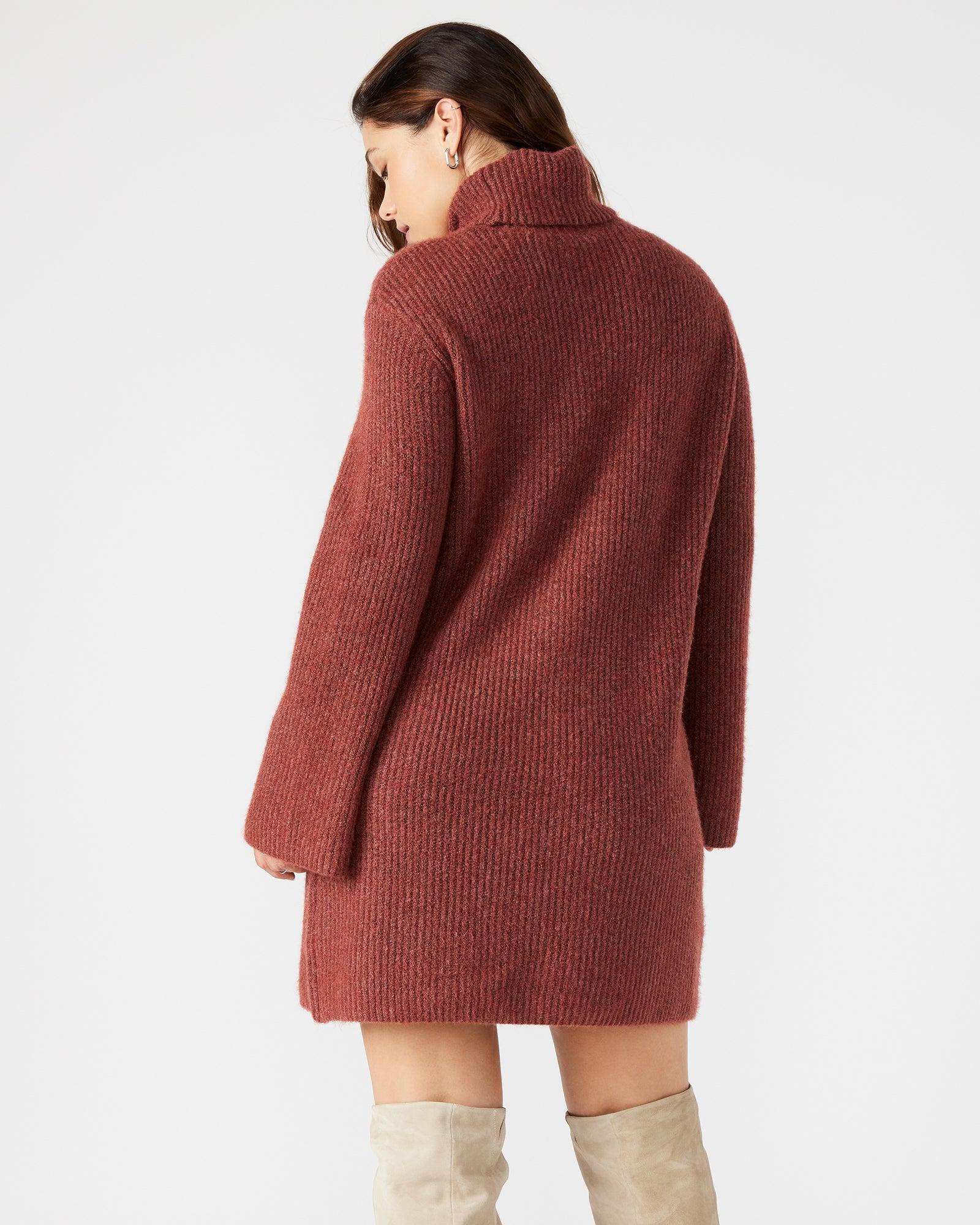 ABBIE SWEATER DRESS RUST Female Product Image