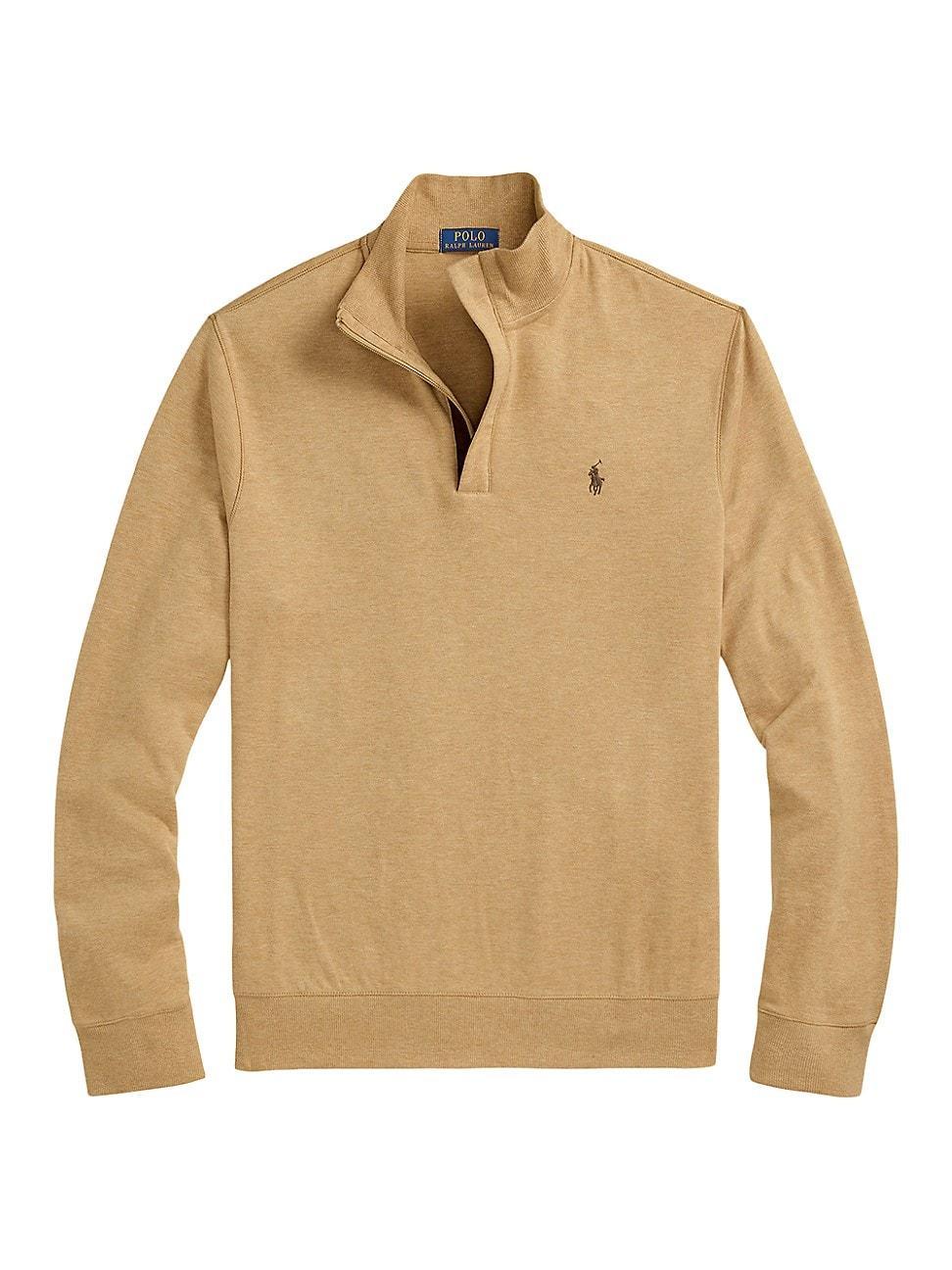 Mens Cotton Long-Sleeve Quarter-Zip Sweater Product Image