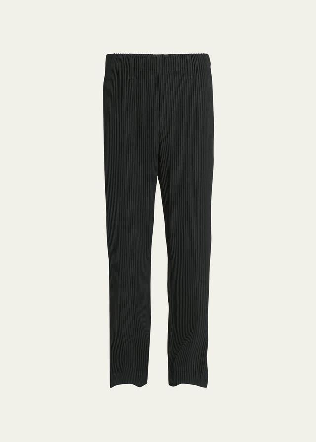 Mens Pleated Split-Back Pants Product Image