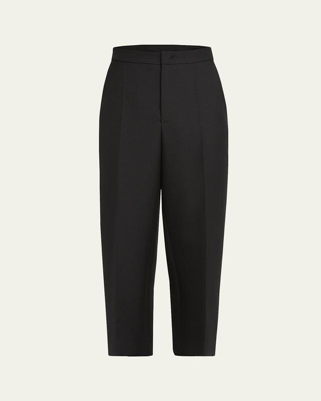 Mens Wool and Silk Wide-Leg Pants Product Image