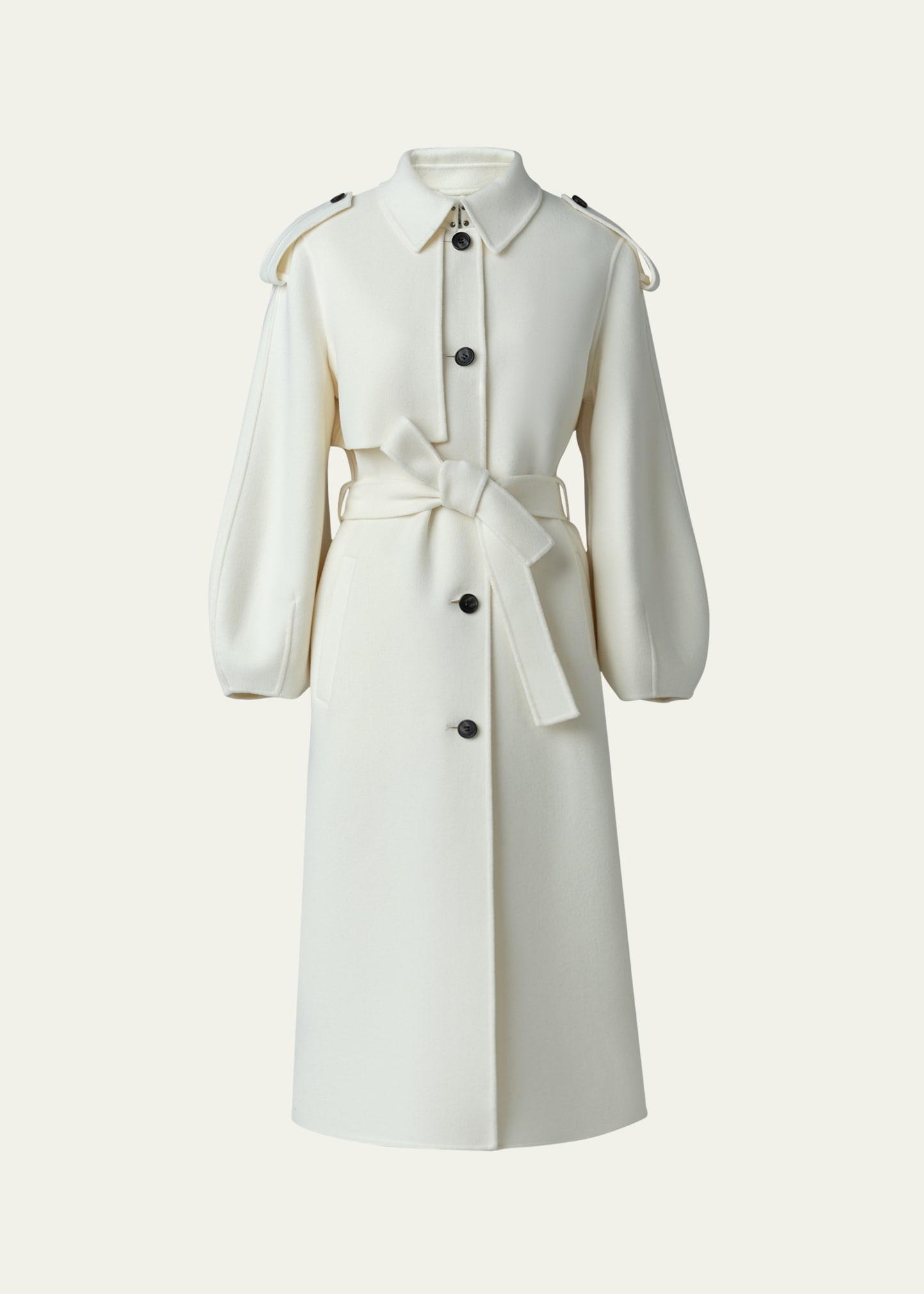 Ceyla Belted Handmade Double-Face Virgin Wool Coat Product Image