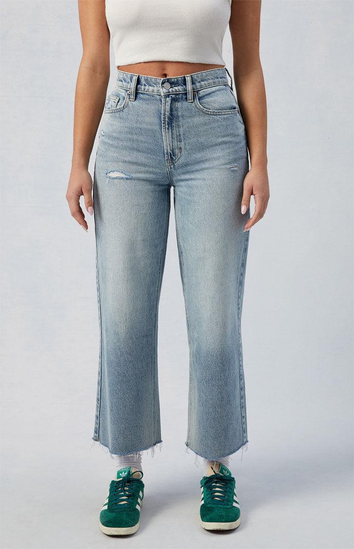 Women's Eco Ripped Nora Cropped Wide Leg Jeans - Product Image