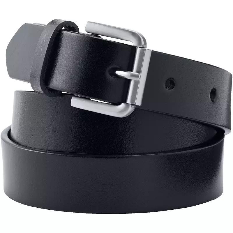 Womens Lands End Classic Leather Belt Red Product Image