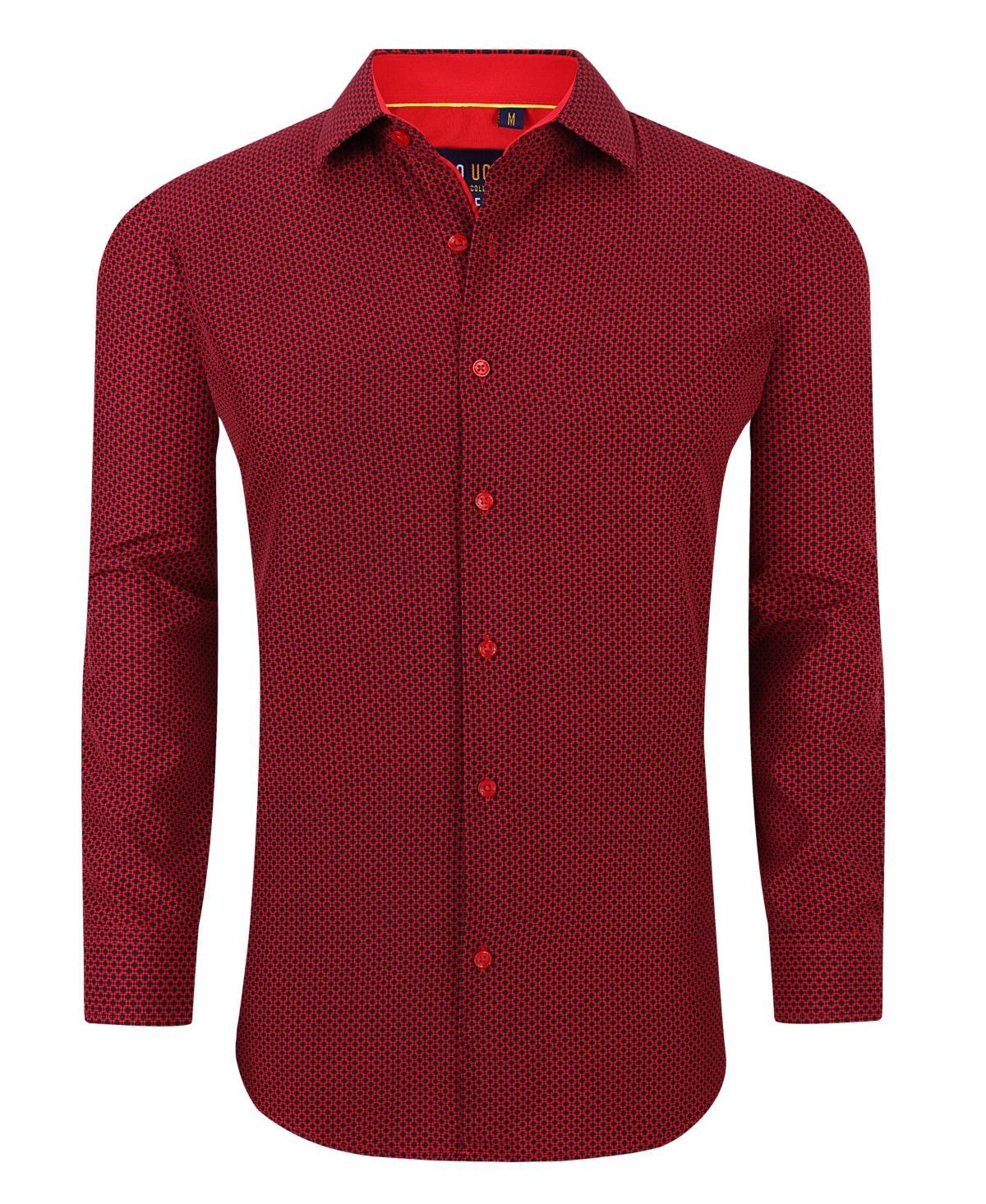 Azaro Uomo Mens Geometric Four-Way Stretch Button Down Shirt Product Image