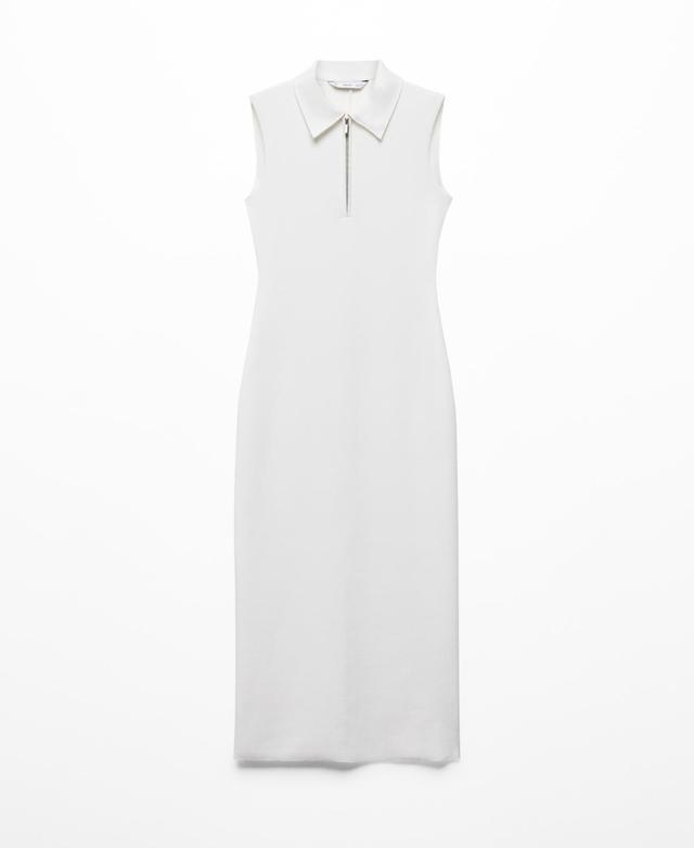 Mango Womens Zipper Neck Dress Product Image