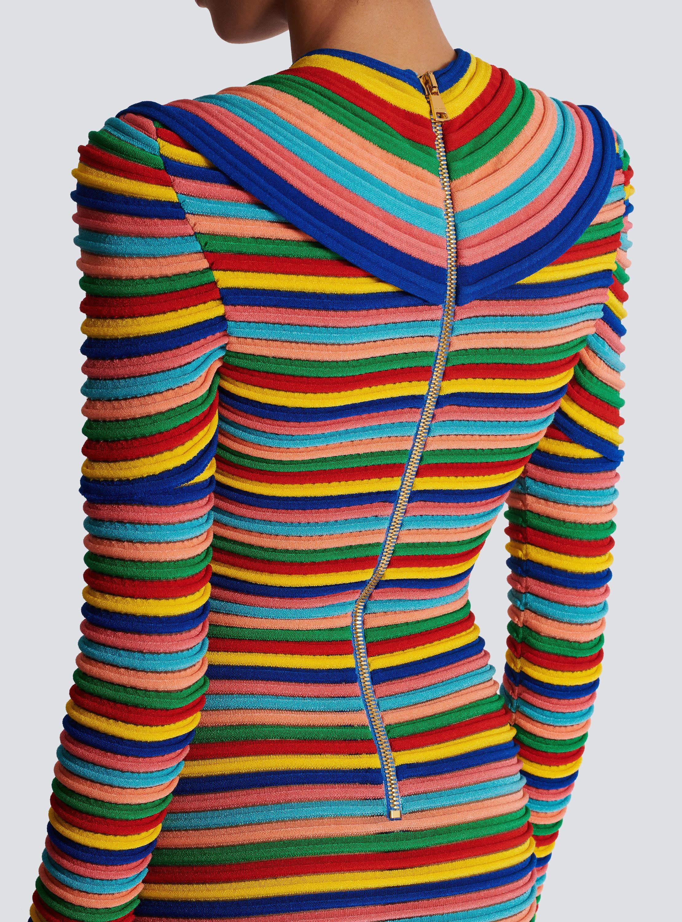 Short dress in multicoloured rolled knit Product Image