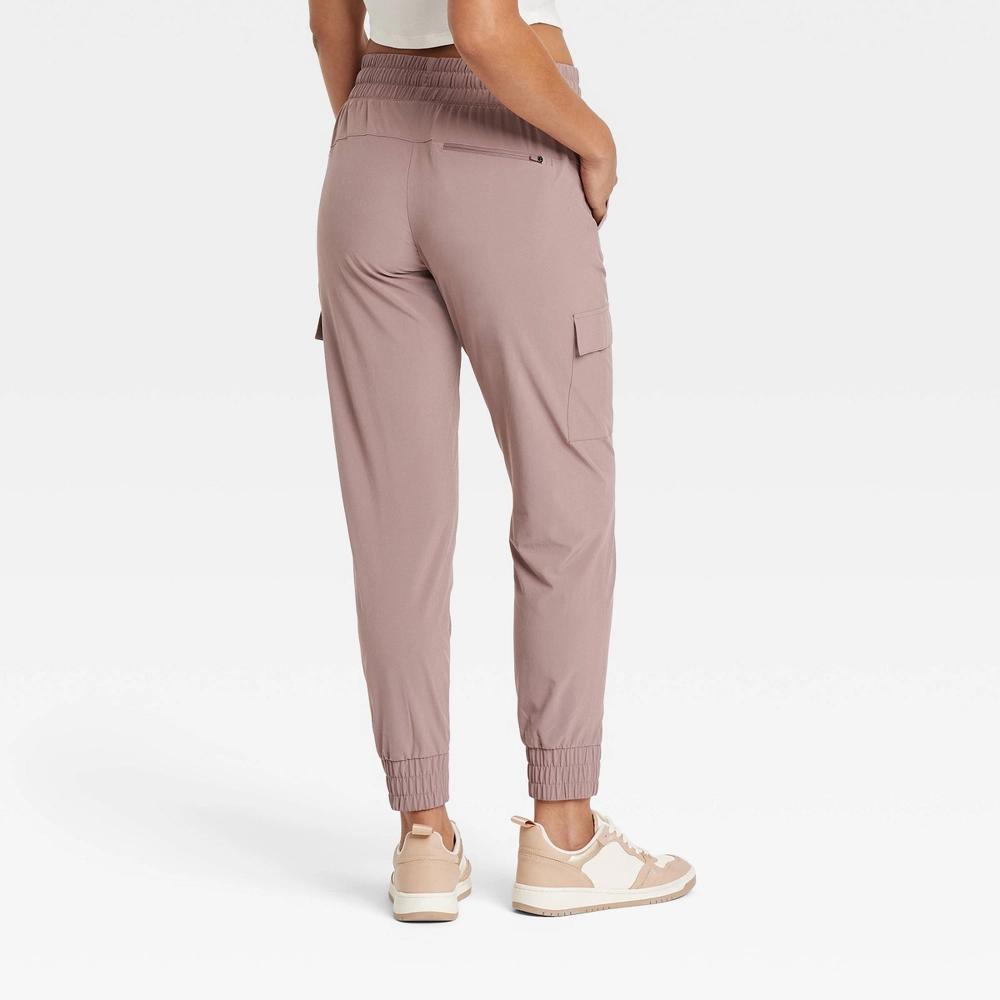 Women's Active Light Mid-Rise Cargo Joggers - All In Motion™ Brown M Product Image