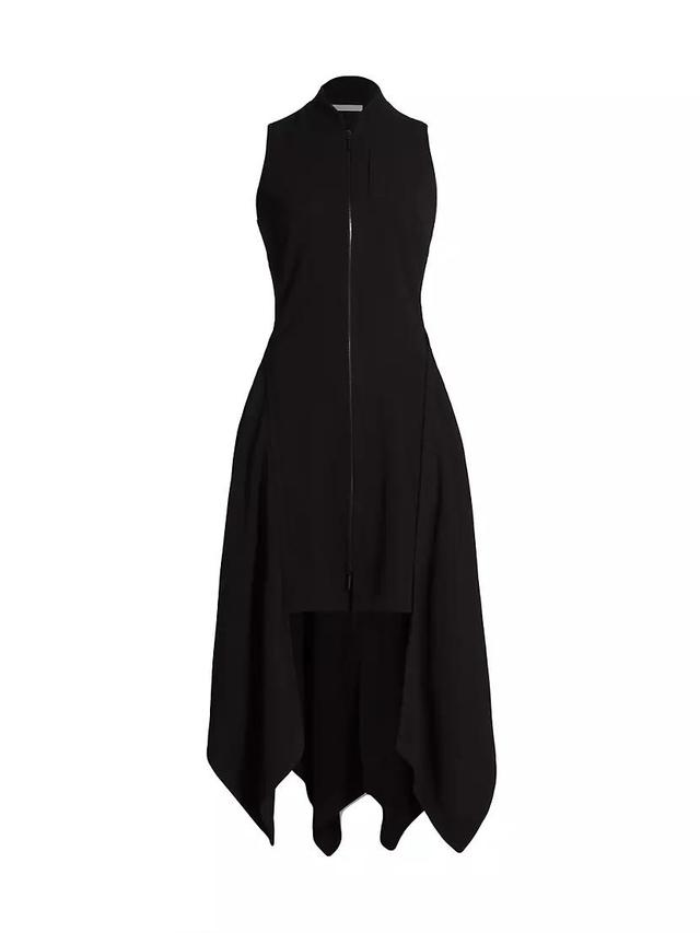 Fluid Crepe Bomber Fit & Flare Dress Product Image