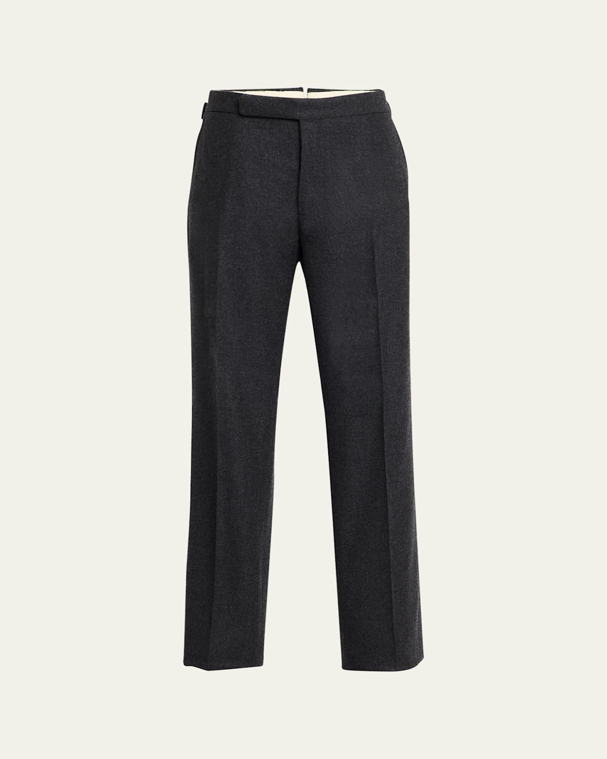 Mens Wool Flannel Trousers Product Image