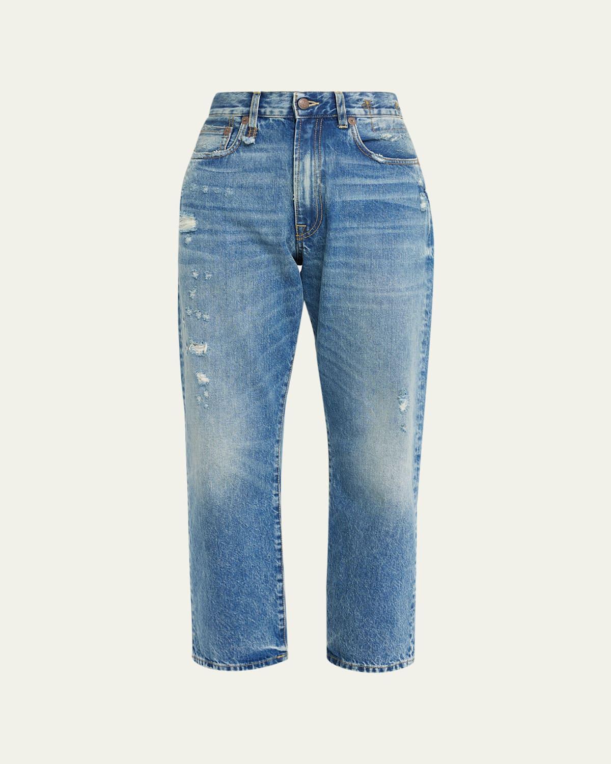 Womens Distressed Boyfriend Jeans product image