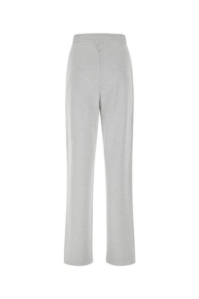 Straight Leg Drawstring Track Pants In White Product Image