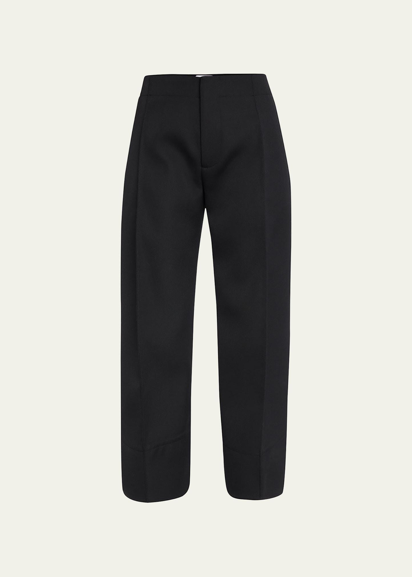 Cropped Wool Flare Trouser Pants Product Image