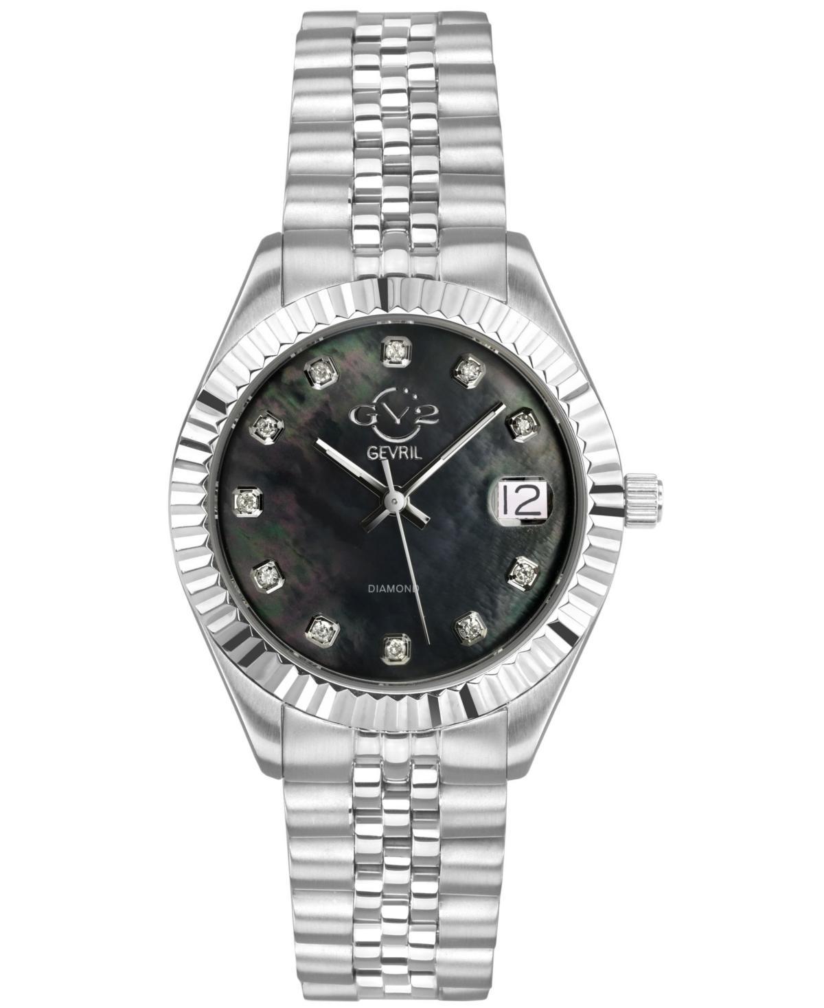 GV2 Womens Naples Silver-Tone Stainless Steel Swiss Quartz Bracelet Watch 34 mm Product Image