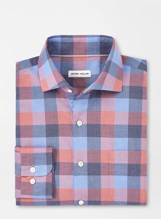 Peter Millar Mens Boothbay Summer Soft Cotton Sport Shirt | Color: Navy | Size: L Product Image