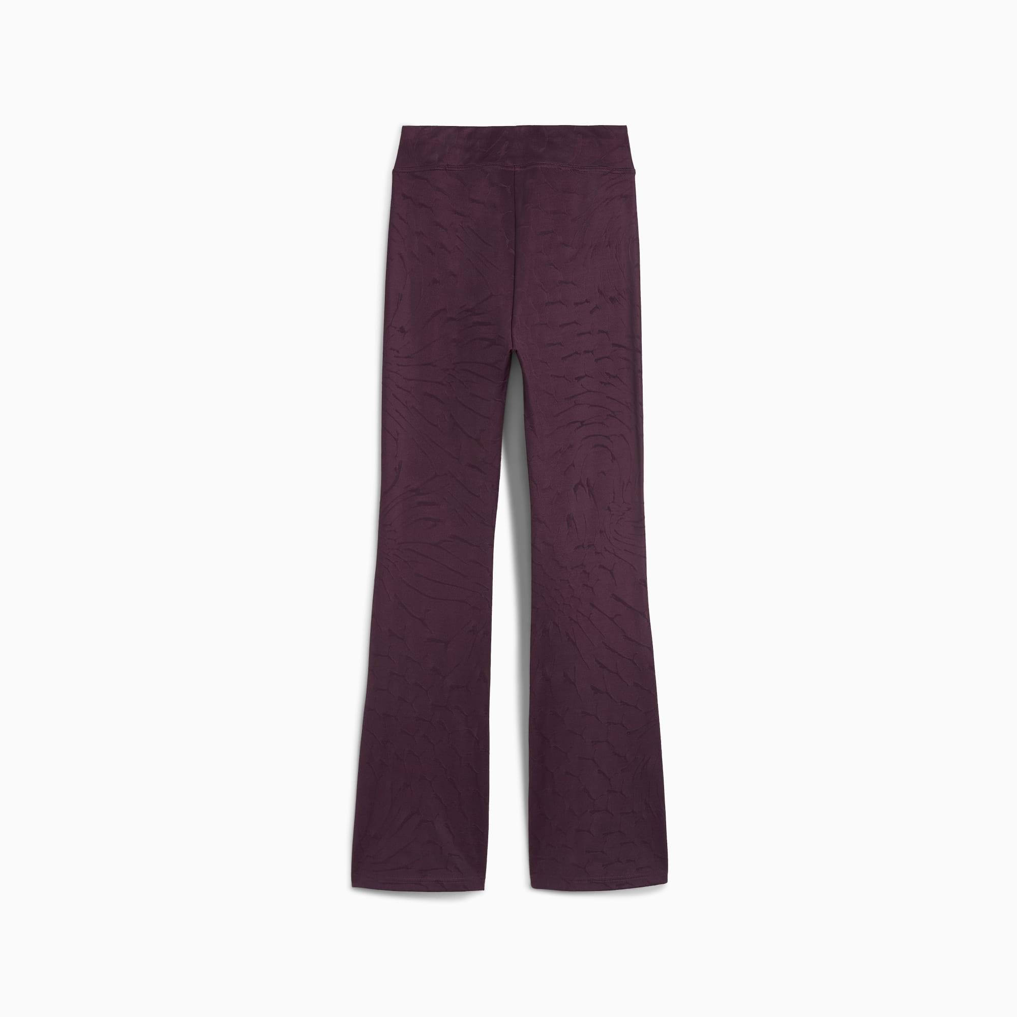 PUMA DARE TO Women's Textured Leggings in Midnight Plum/Aop Product Image