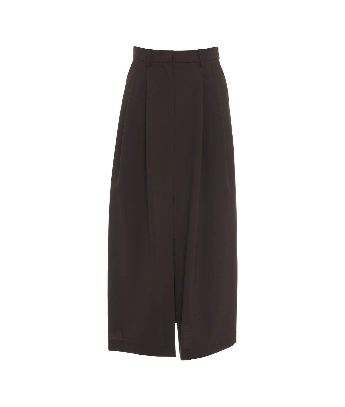 Mini A-line skort in wool blend Product Image