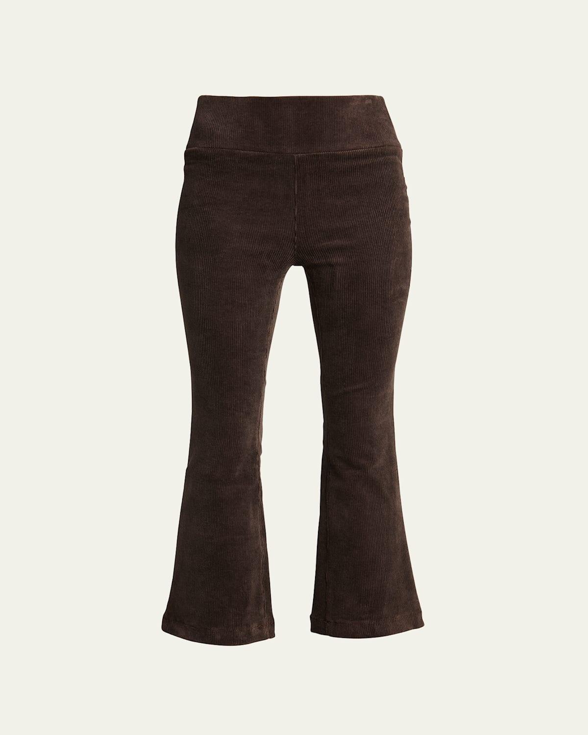 Cropped Flare Corduroy Leggings Product Image