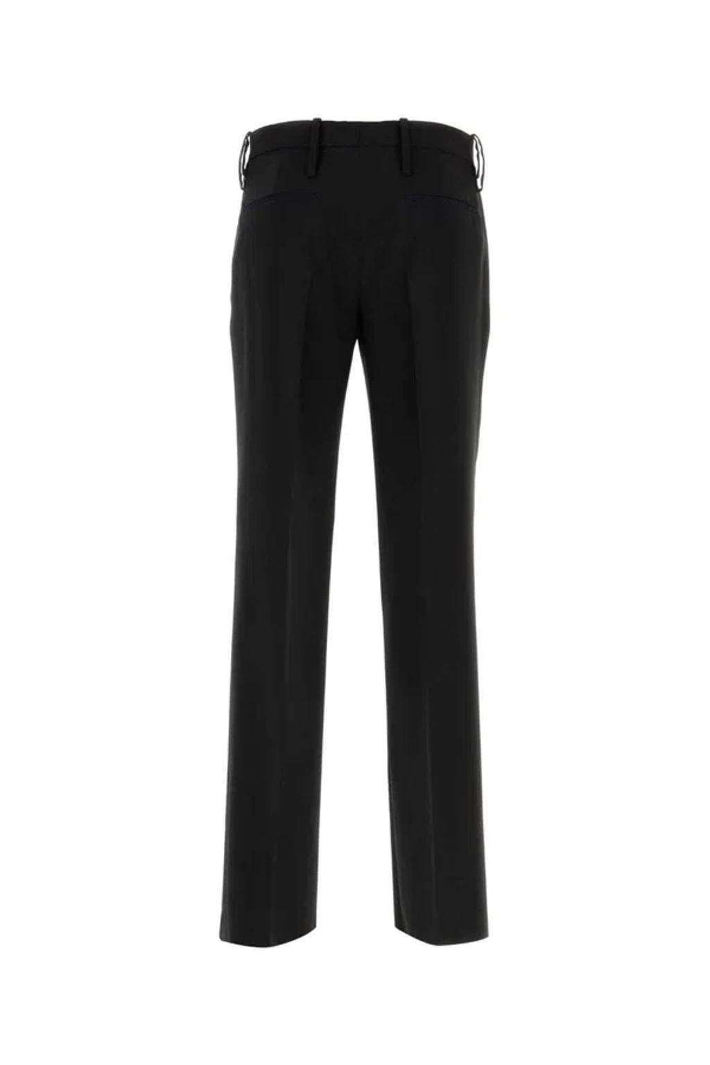 Virgin Wool Trousers In Black Product Image