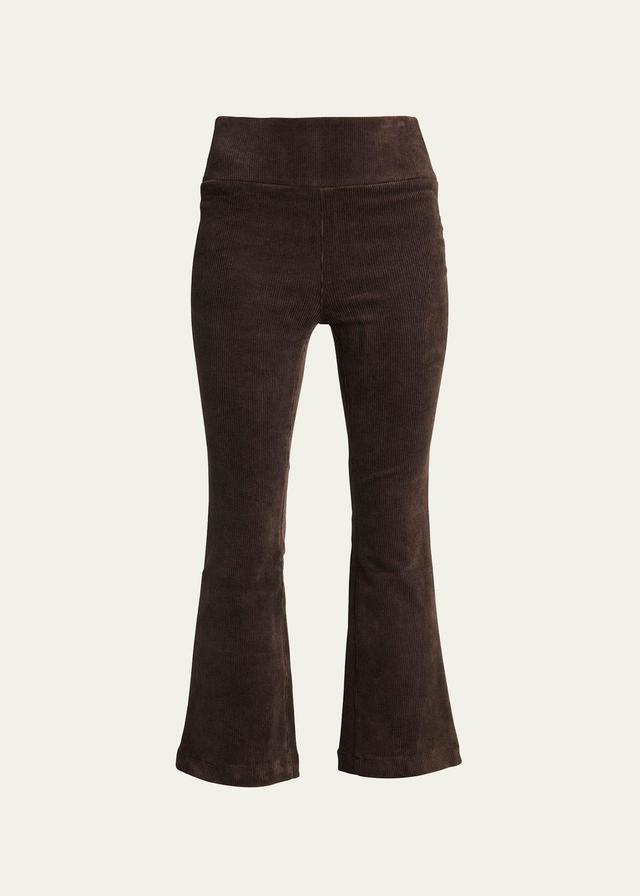 Womens Cropped Flare Corduroy Leggings Product Image