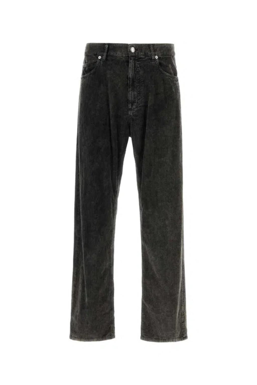 Man Charcoal Stretch Corduroy Pant In Gray Product Image