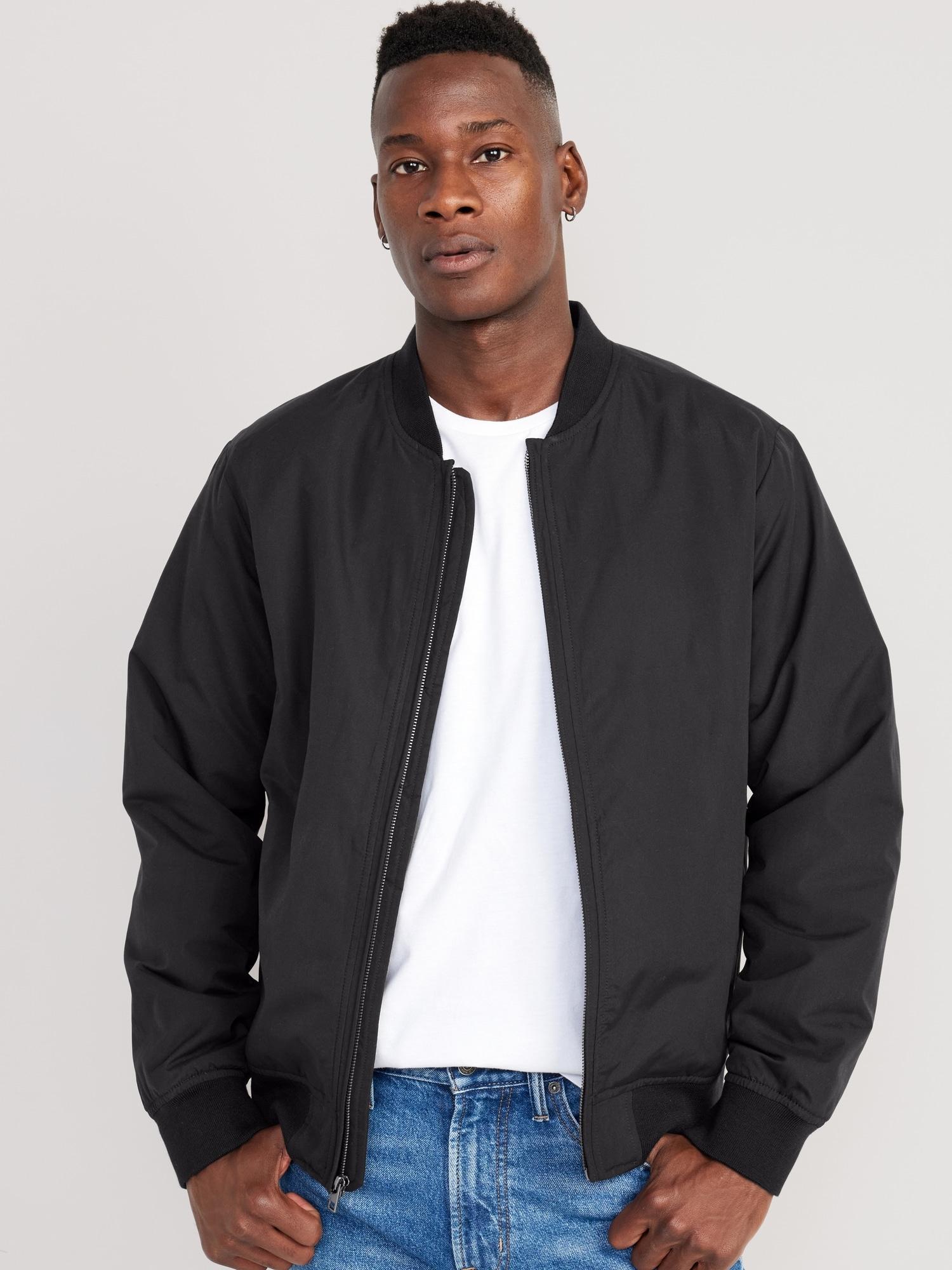 Water-Resistant Zip Bomber Jacket Product Image