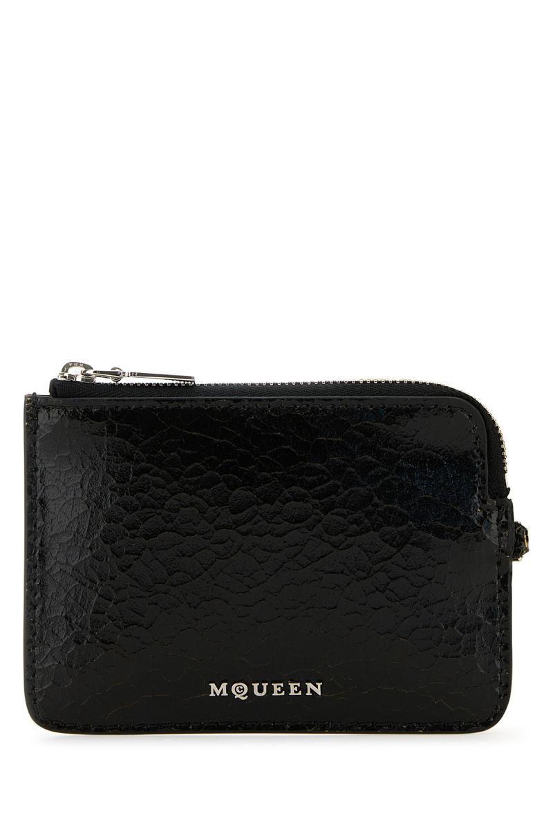 Logo Printed Zipped Wallet In Blackcaramelsilver Product Image