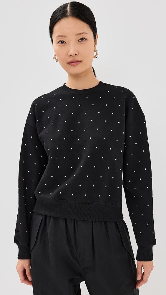 Good American Crystal Crewneck Sweatshirt | Shopbop Product Image